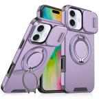 Maska Torbica CamShield Ring stand za iPhone 16 Plus 6.7 ljubicasta cena 1000 din slika