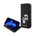 Maska Torbica Karl Lagerfeld Saffiano BP Nft Karl&Choupette za iPhone 15 6.1 crna (KLBKP15SSANKCPK) slika 4