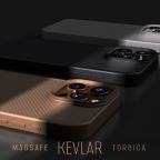 Maska Torbica Magsafe Kevlar za iPhone 15 Pro Max 6.7 braon cena 1000 din slika