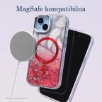 Maska Torbica Magsafe Glitter za iPhone 15 Pro Max 6.7 crvena slika 4