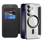 Maska Torbica Magsafe Lux Bi Fold za Samsung S921B Galaxy S24 crna slika 8