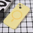 Maska Torbica Magsafe Pure color za iPhone 15 6.1 zuta cena 2500 din slika