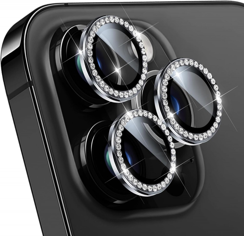 Zastita za kameru Diamond za iPhone 16 Pro 6.3 crna cena 2000 din slika