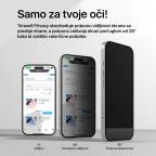 Zastitno staklo Tempered Glass Privacy Teracell Titan 2.5D za Samsung S946B Galaxy S26 Plus crni (fingerprint unlock) slika 3